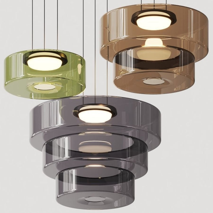 Szklane lampy wiszące w stylu Bauhaus