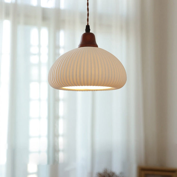 Lampa wisząca ceramiczna biała