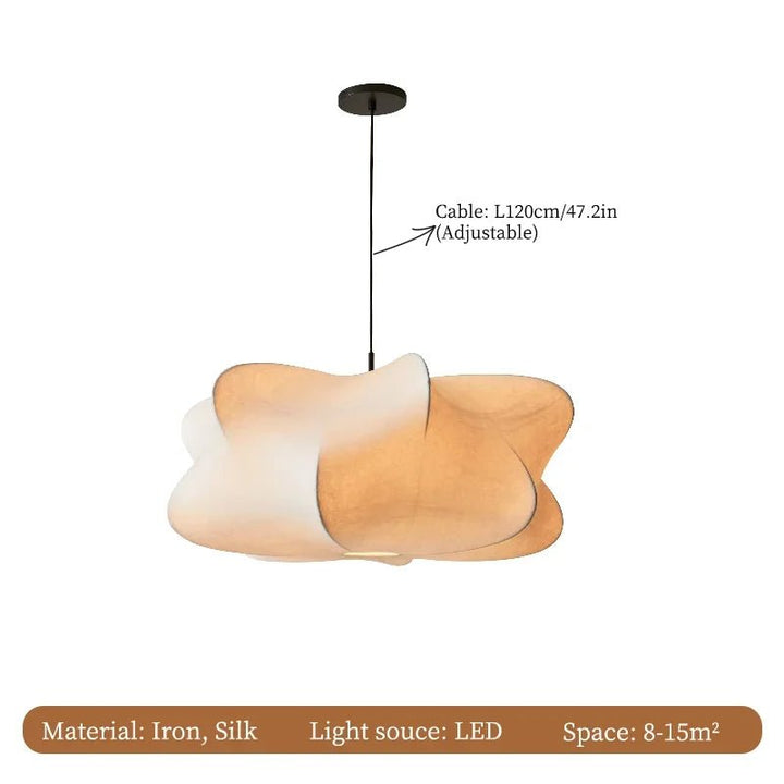 Lampa wisząca Wabi Sabi z jedwabiu Japonii