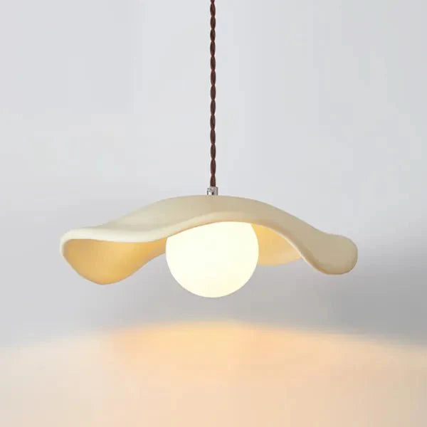 Kreatywna lampa wisząca Wabi Sabi do jadalni z liśćmi lotosu