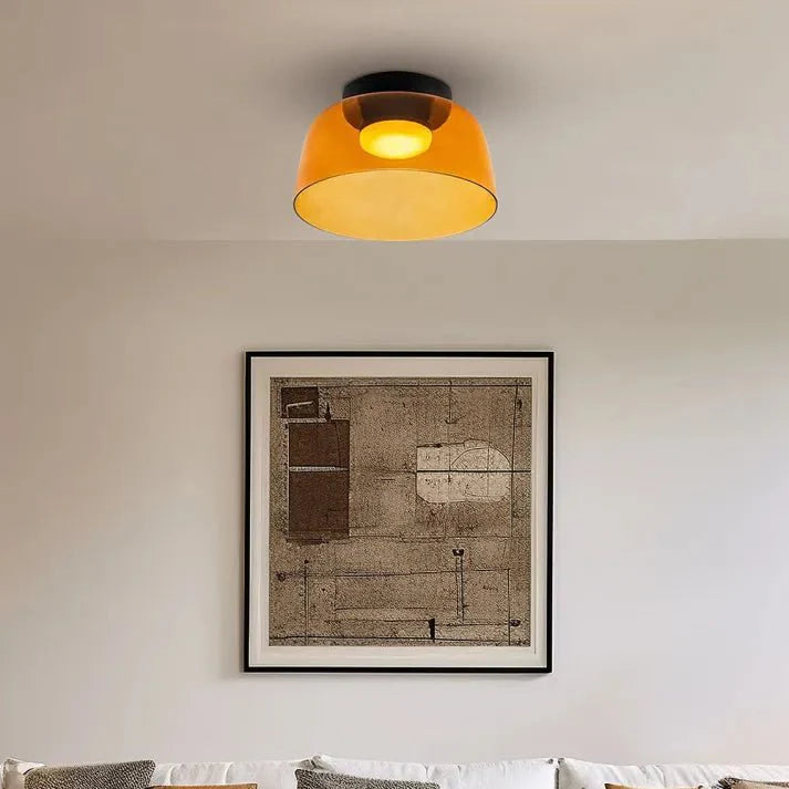Skandynawska Lampa Sufitowa ze Szkła w Stylu Średniowiecznym z Kreatywną Osobowością