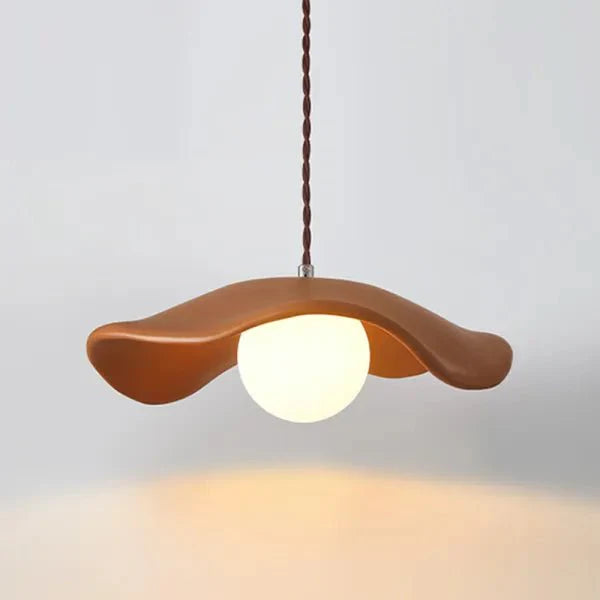 Kreatywna lampa wisząca Wabi Sabi do jadalni z liśćmi lotosu