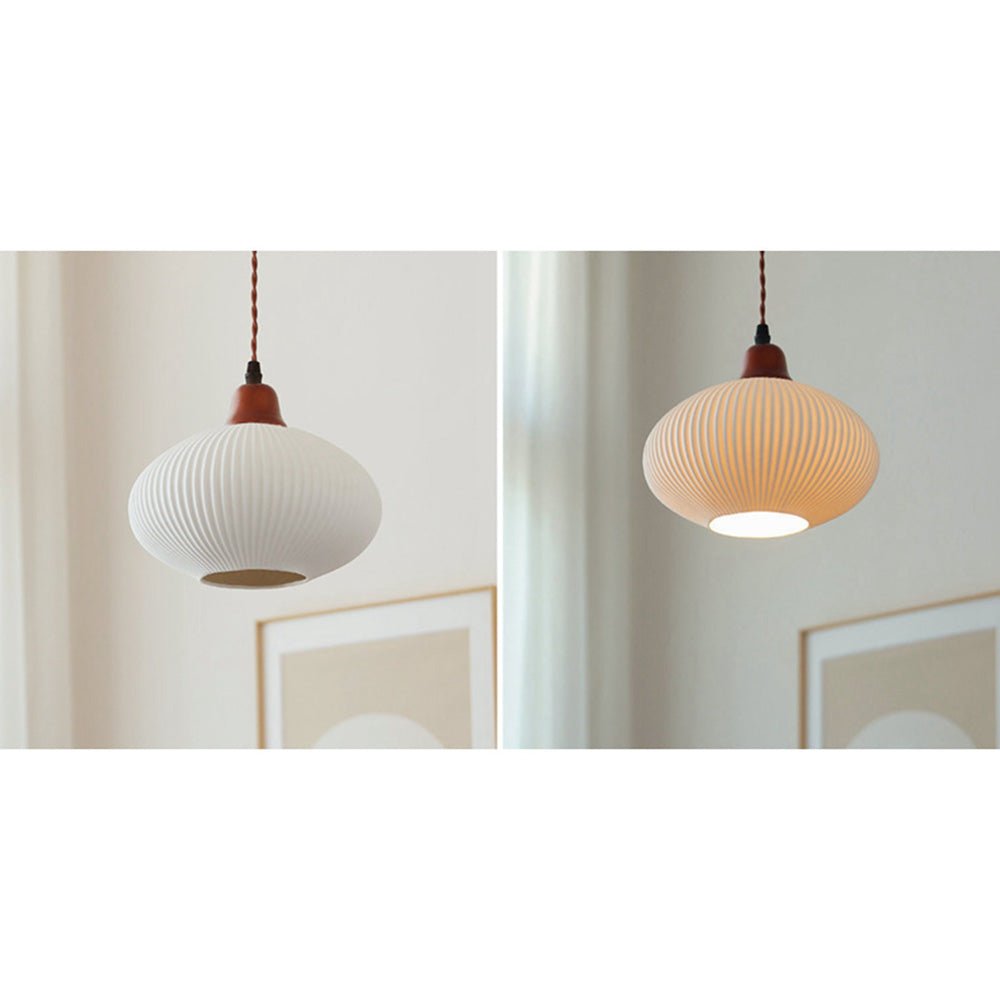 Lampa wisząca ceramiczna biała