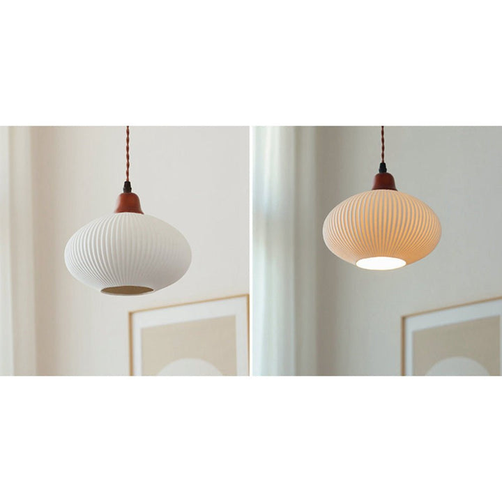 Lampa wisząca ceramiczna biała