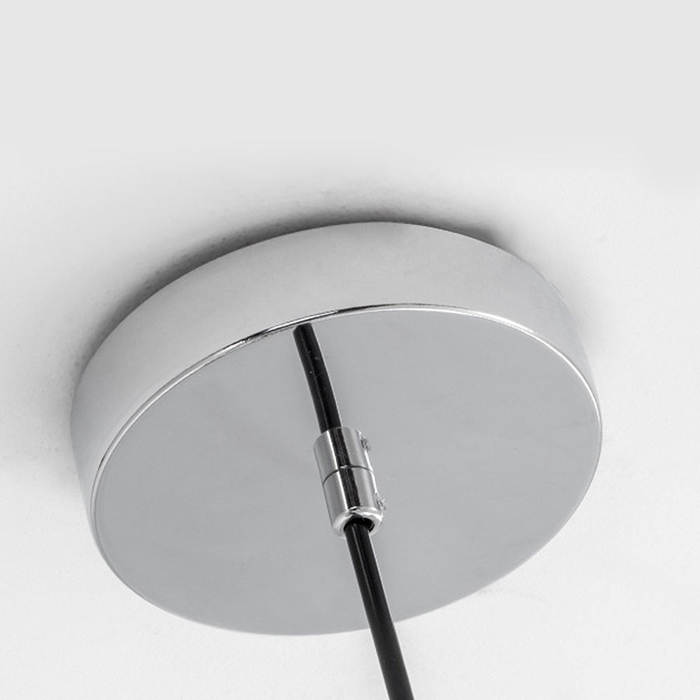 Lampa wisząca Bauhaus z szklanym kloszem w kolorze kawy