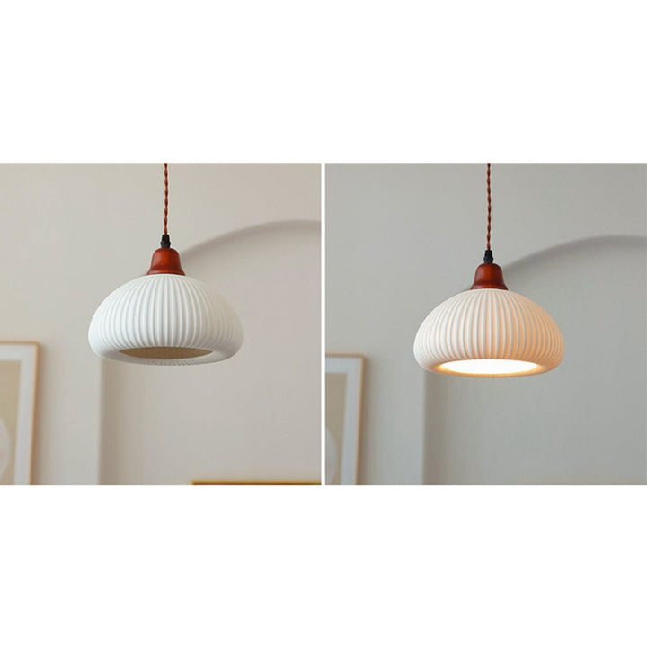 Lampa wisząca ceramiczna biała
