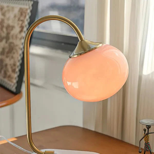 Lampa stołowa Marshmallow z metalu i szkła