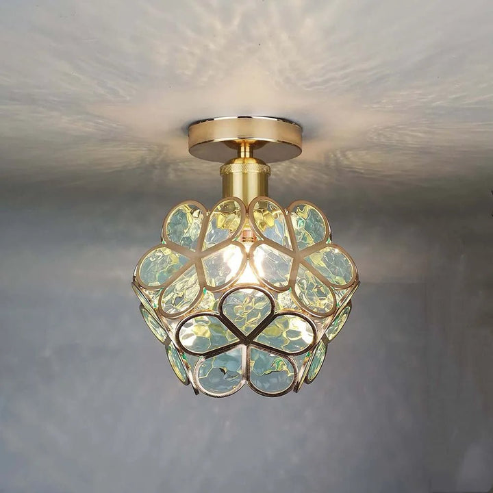 Lampa sufitowa w stylu kwiatowym