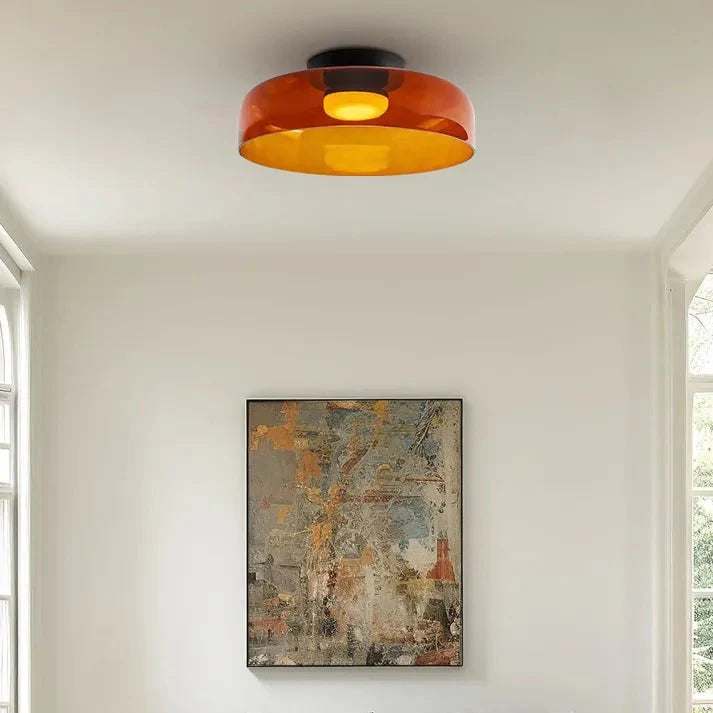 Skandynawska Lampa Sufitowa ze Szkła w Stylu Średniowiecznym z Kreatywną Osobowością