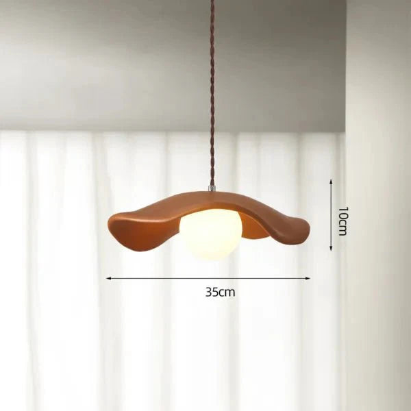 Kreatywna lampa wisząca Wabi Sabi do jadalni z liśćmi lotosu