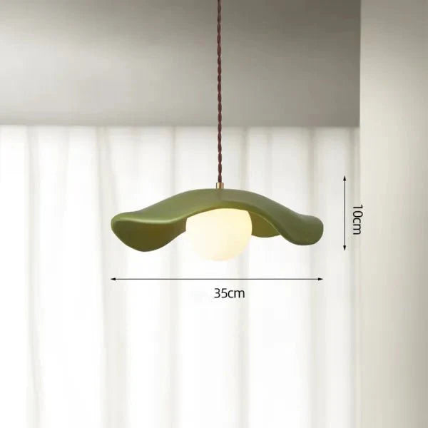 Kreatywna lampa wisząca Wabi Sabi do jadalni z liśćmi lotosu