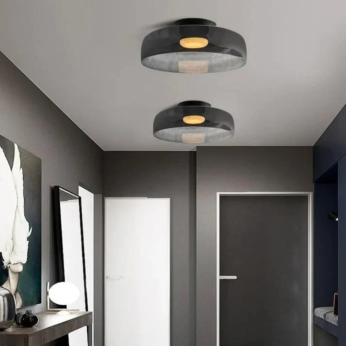 Skandynawska Lampa Sufitowa ze Szkła w Stylu Średniowiecznym z Kreatywną Osobowością