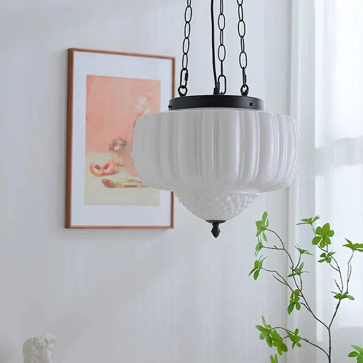 Nowoczesna biała minimalistyczna lampa wisząca