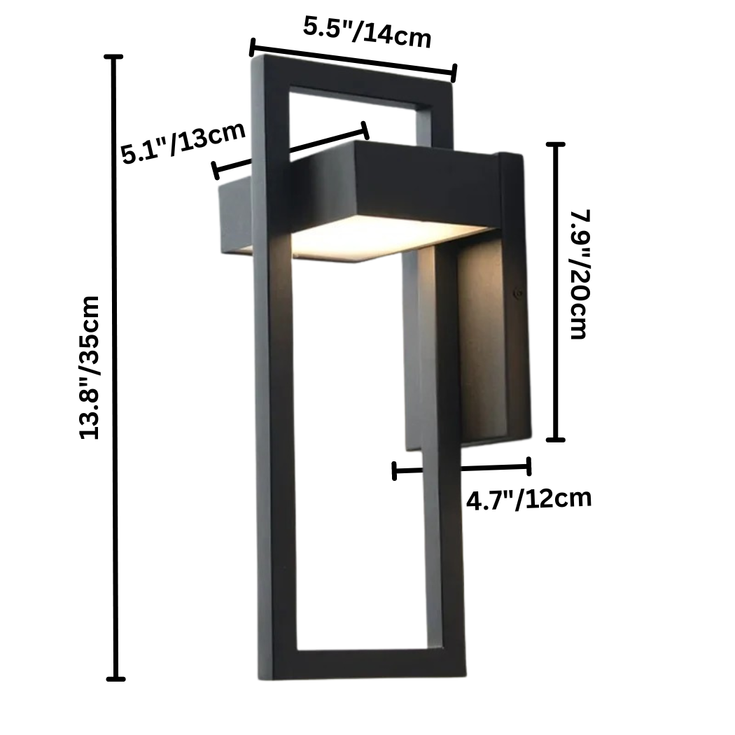 Lampa Ścienna Huwai na Zewnątrz