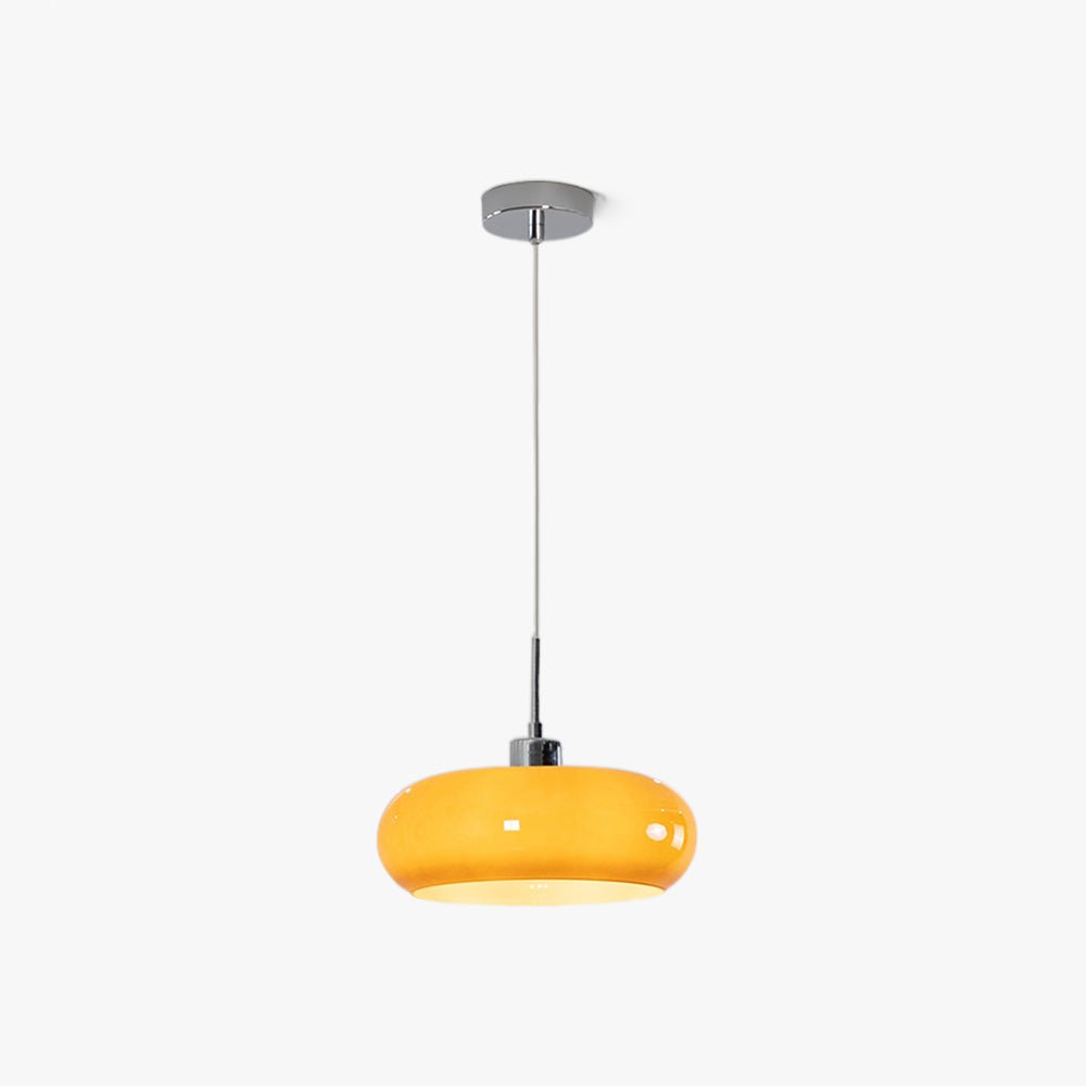 Szklana lampa wisząca Hailie w kształcie bochenka
