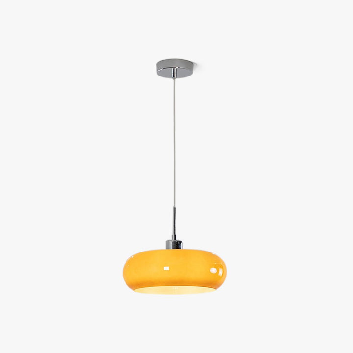 Szklana lampa wisząca Hailie w kształcie bochenka