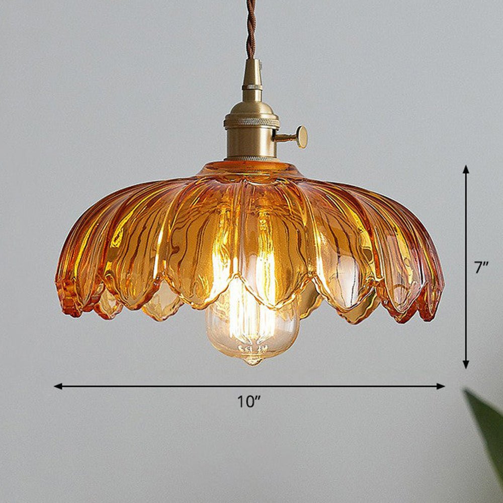 Lampka wisząca ze szkła w stylu vintage