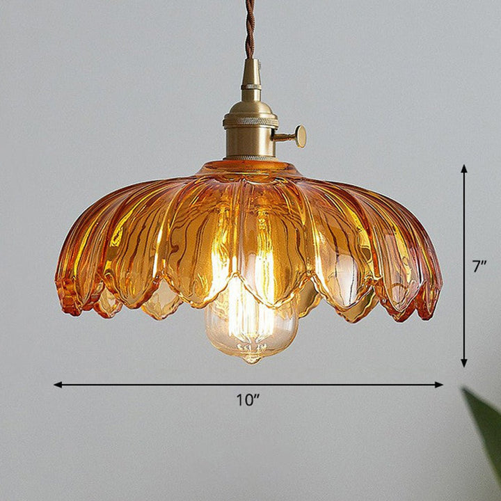 Lampka wisząca ze szkła w stylu vintage