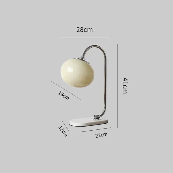 Lampa stołowa Marshmallow z metalu i szkła