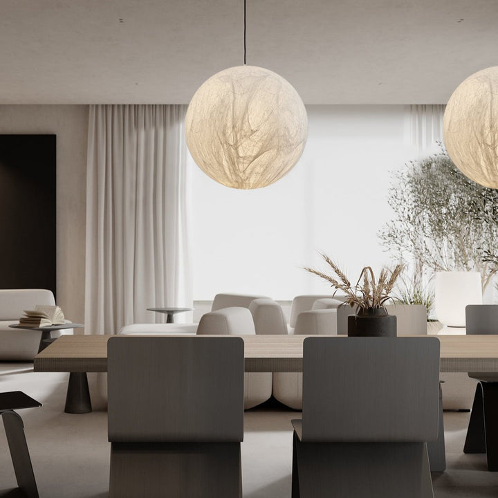 Lampa wisząca Maan z jedwabiu