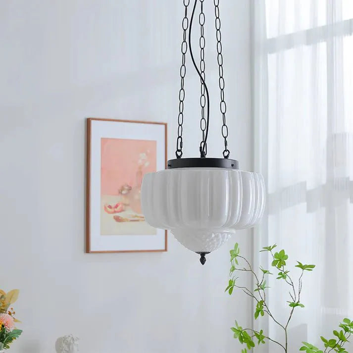 Nowoczesna biała minimalistyczna lampa wisząca