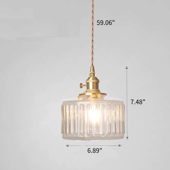 Vintage Kryształowa Lampa Wisząca – Zielone Szkło