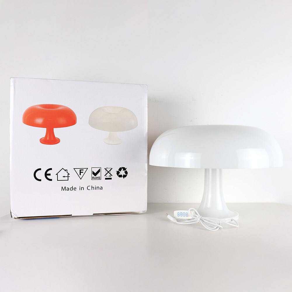 Lampa stołowa w kształcie grzyba w stylu minimalistycznym