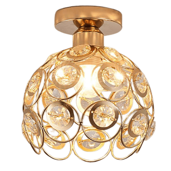 Piękna Złota Luksusowa Lampa Sufitowa w Kształcie Kuli