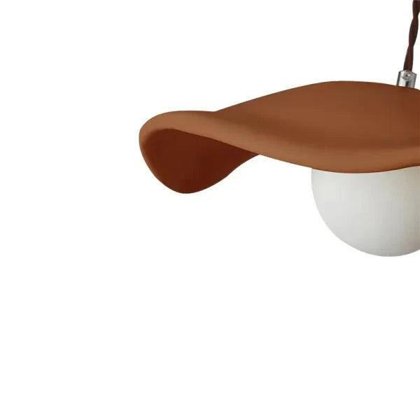 Kreatywna lampa wisząca Wabi Sabi do jadalni z liśćmi lotosu