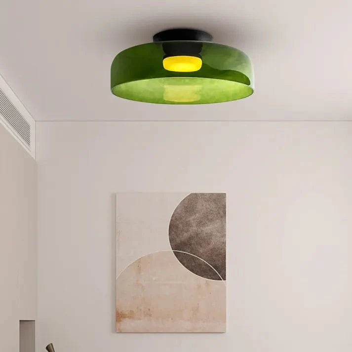 Skandynawska Lampa Sufitowa ze Szkła w Stylu Średniowiecznym z Kreatywną Osobowością
