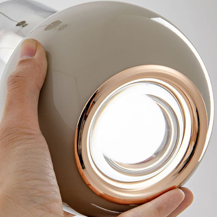 Nordycka lampa wisząca z żelaza i szkła