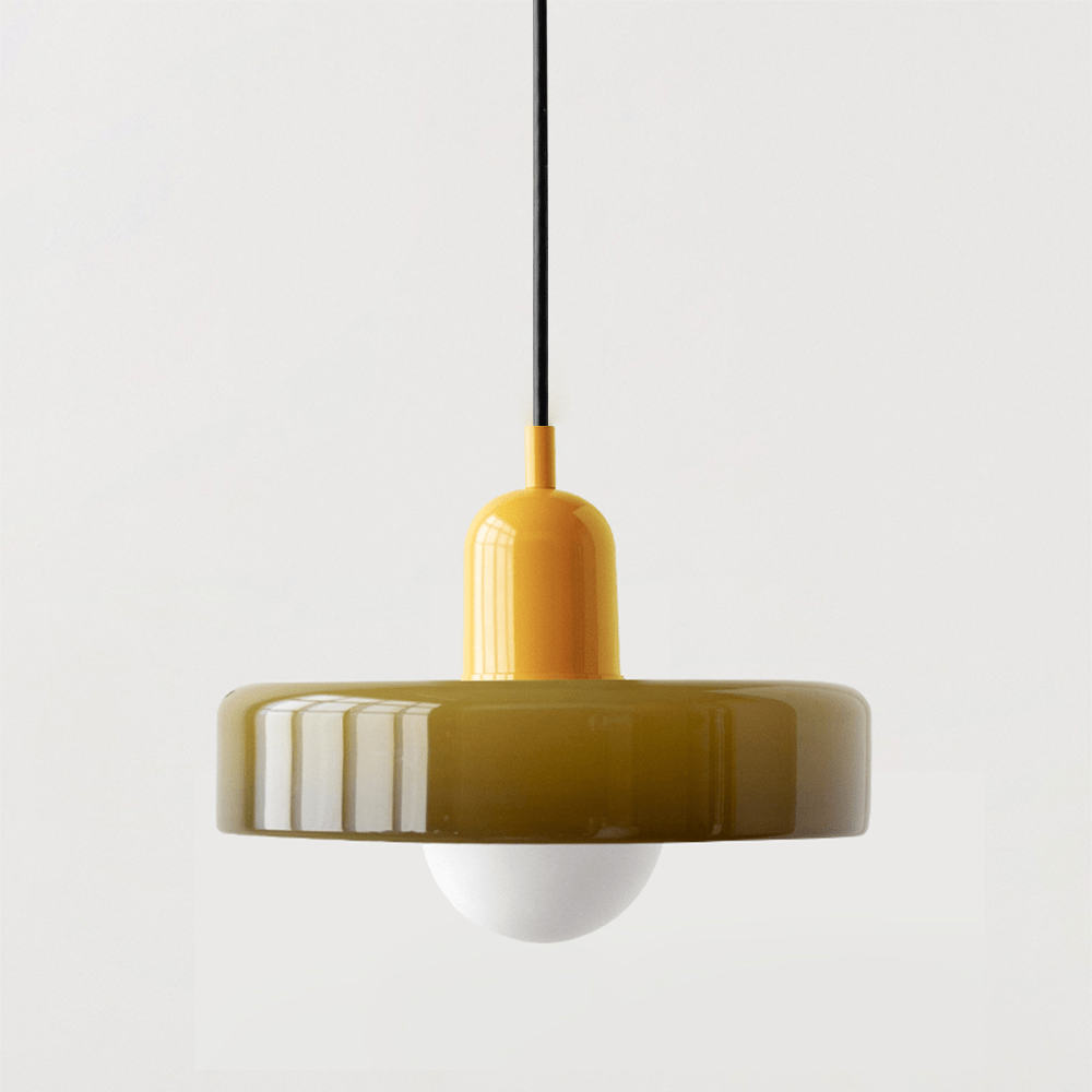 Lampa wisząca Bauhaus z kolorowego szkła – designerska lampa sufitowa
