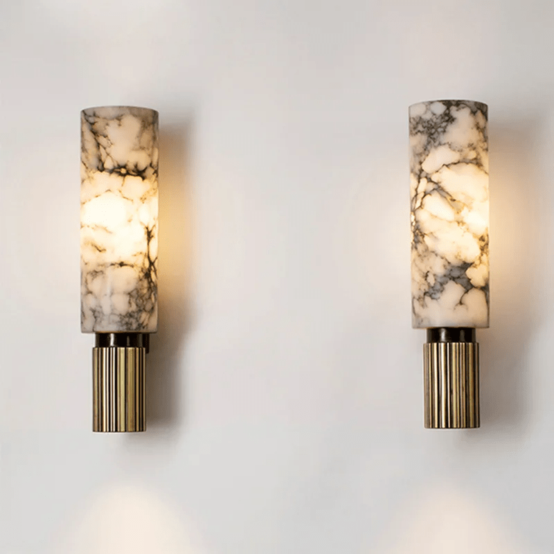 Marmurowa lampa ścienna