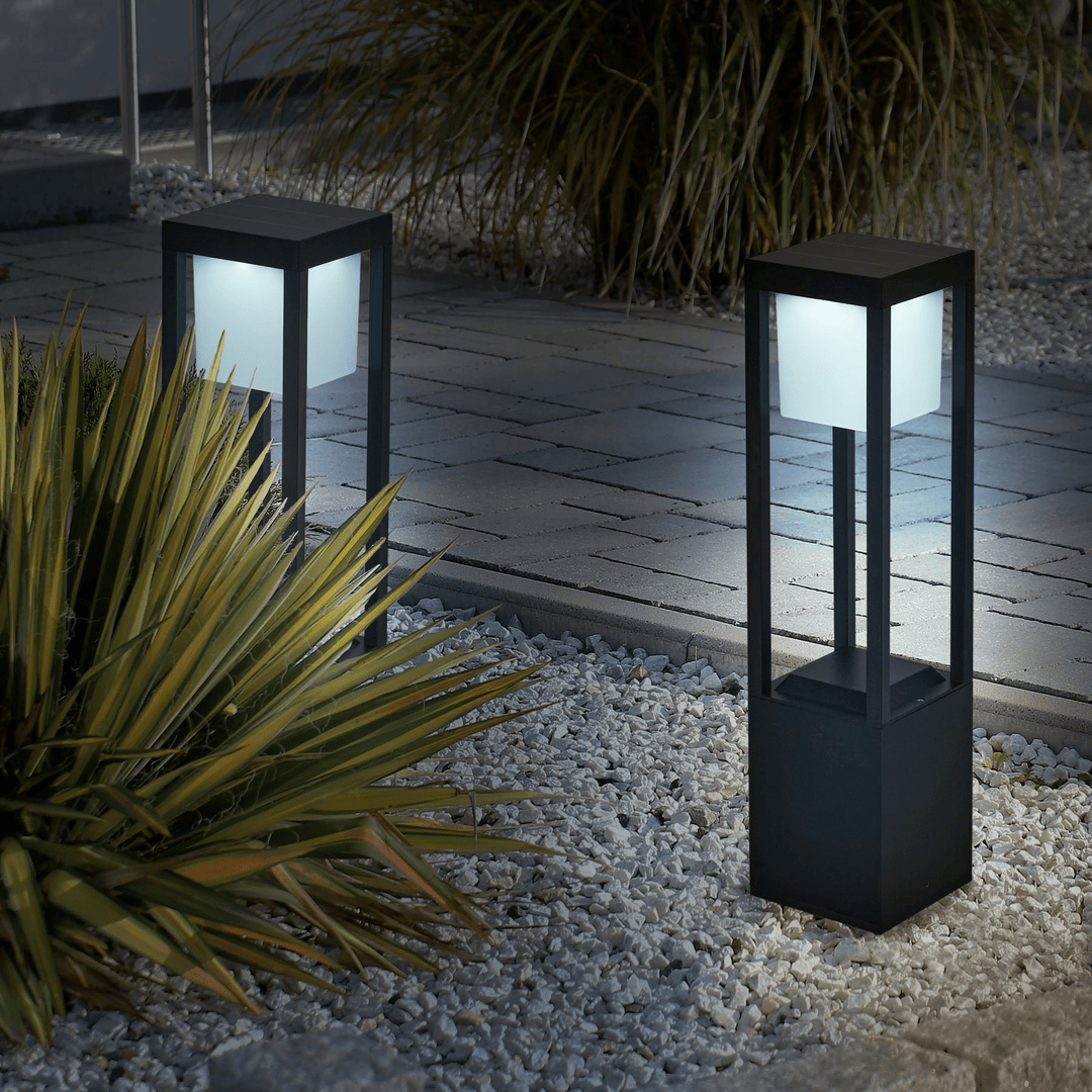 60cm Lampa ogrodowa Nimbus Cube na energię słoneczną
