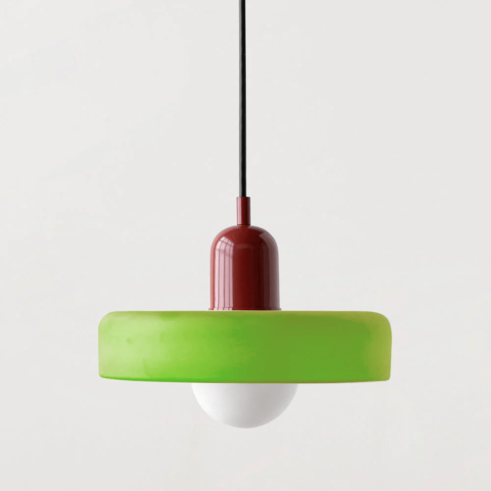 Lampa wisząca Bauhaus z kolorowego szkła – designerska lampa sufitowa
