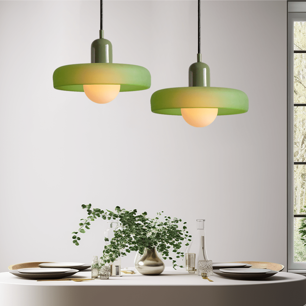 Lampa wisząca Bauhaus z kolorowego szkła – designerska lampa sufitowa