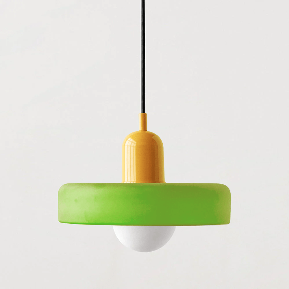Lampa wisząca Bauhaus z kolorowego szkła – designerska lampa sufitowa