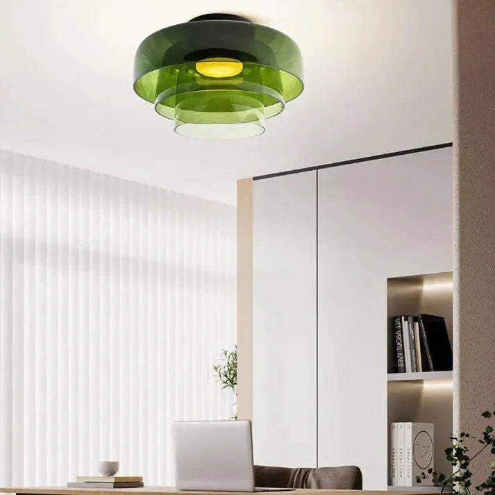 Skandynawska Lampa Sufitowa ze Szkła w Stylu Średniowiecznym z Kreatywną Osobowością