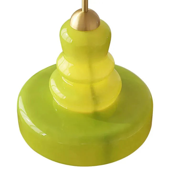Lampa wisząca Bauhaus z szklanym kalebasem