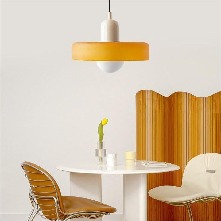 Lampa wisząca Bauhaus z kolorowego szkła – designerska lampa sufitowa