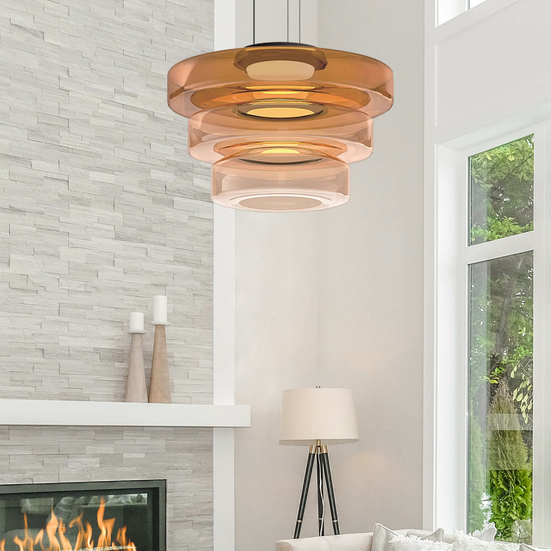 Szklane lampy wiszące w stylu Bauhaus