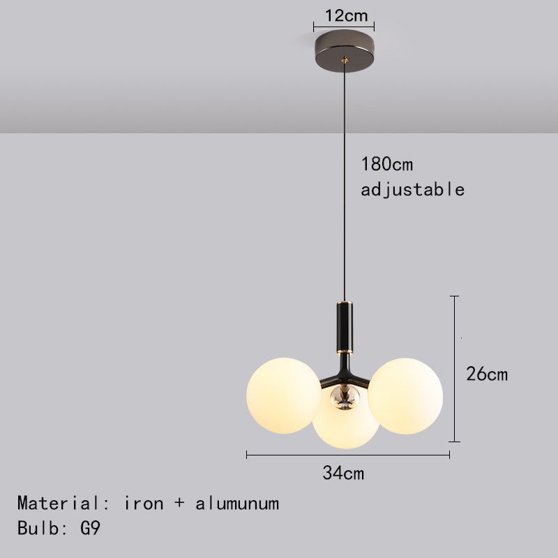 Luksusowa szklana lampa wisząca w stylu skandynawskim