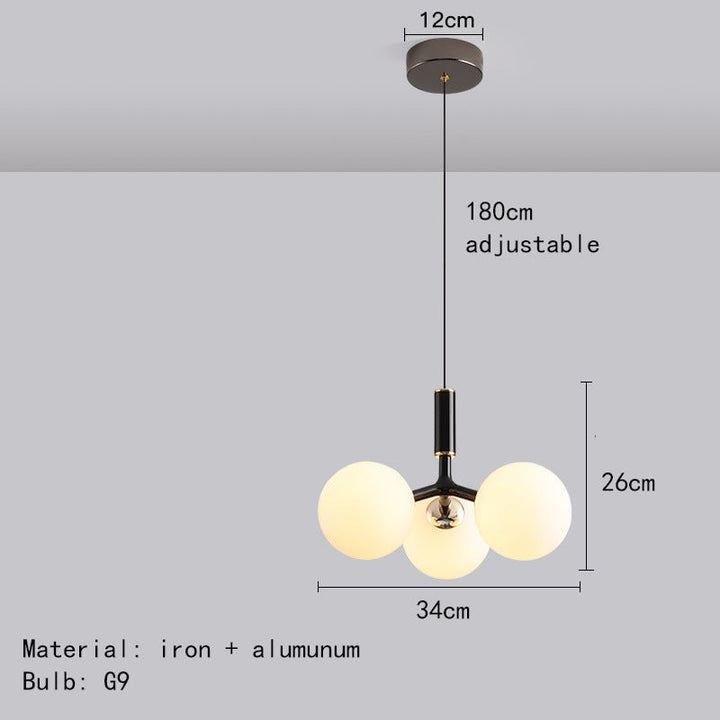 Luksusowa szklana lampa wisząca w stylu skandynawskim