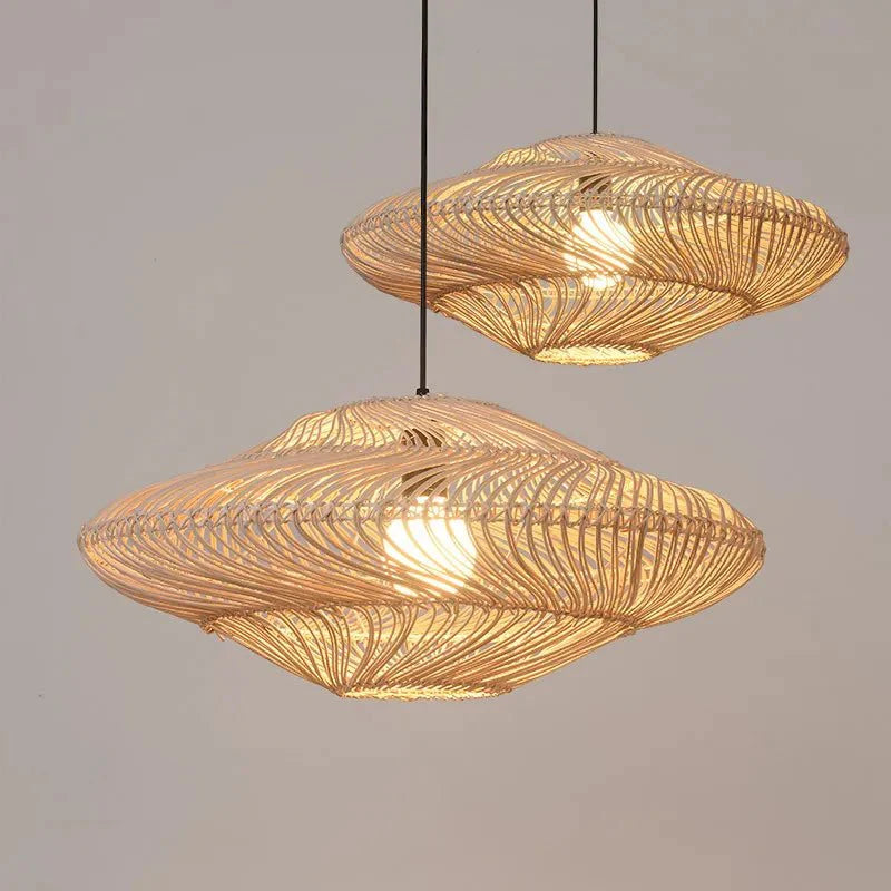 Radiar - Vintage lampa wisząca z rattanu