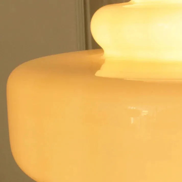 Lampa wisząca Bauhaus z szklanym kalebasem