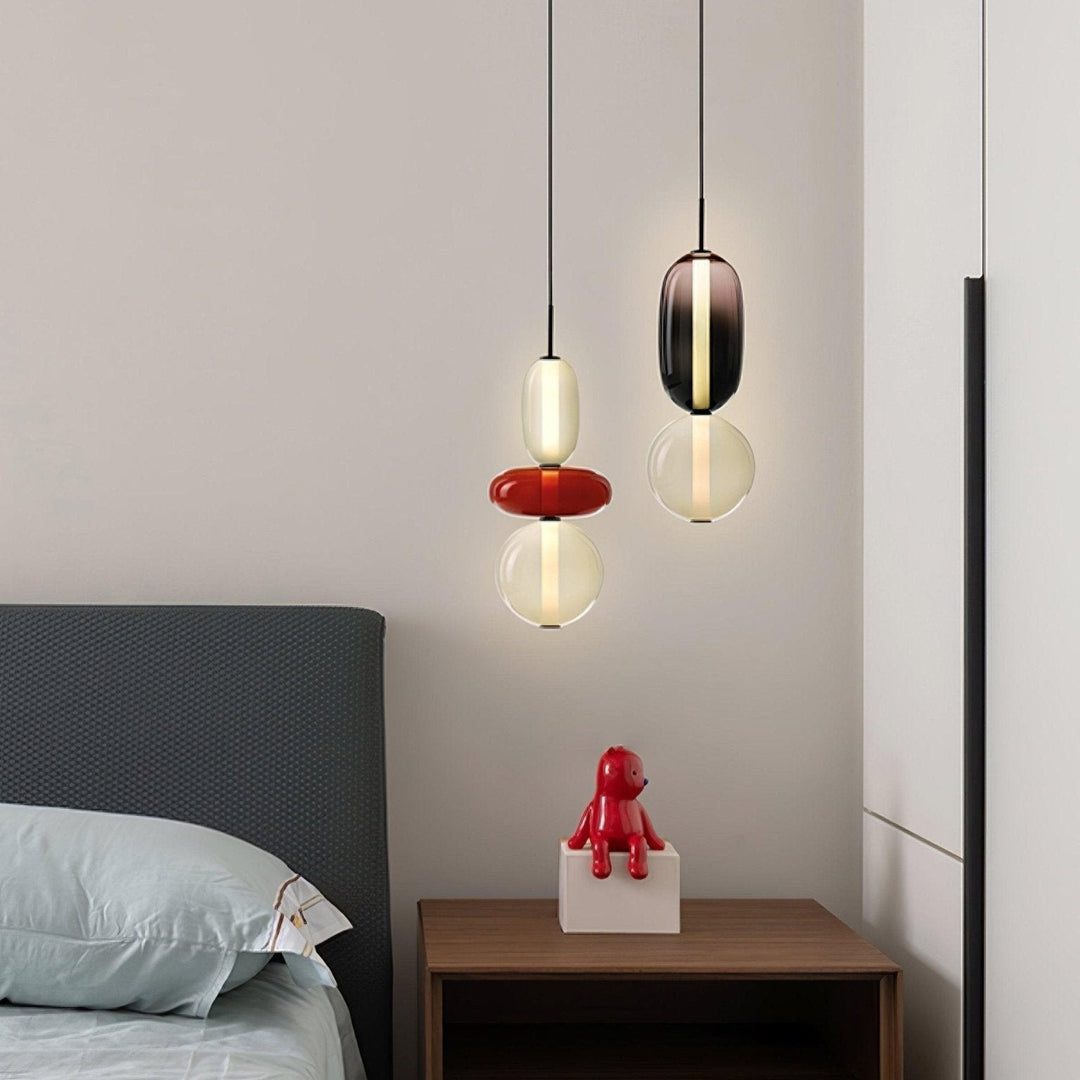 Gekonfijte glazen hanglamp