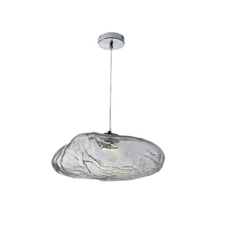 Minimalistyczna lampa wisząca z dmuchanego szkła