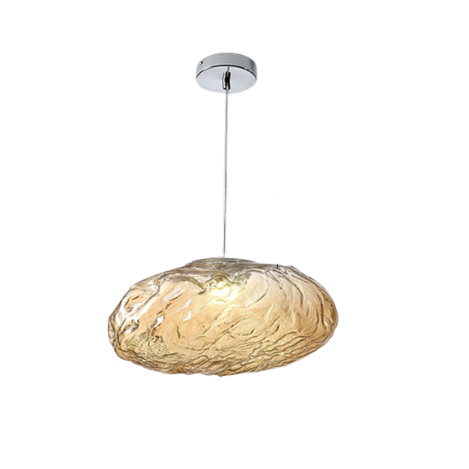 Minimalistyczna lampa wisząca z dmuchanego szkła