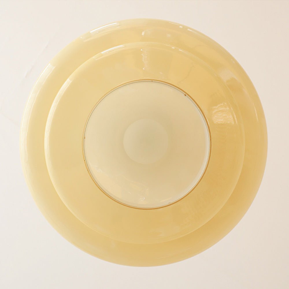 Lampa wisząca Bauhaus z mlecznego szkła