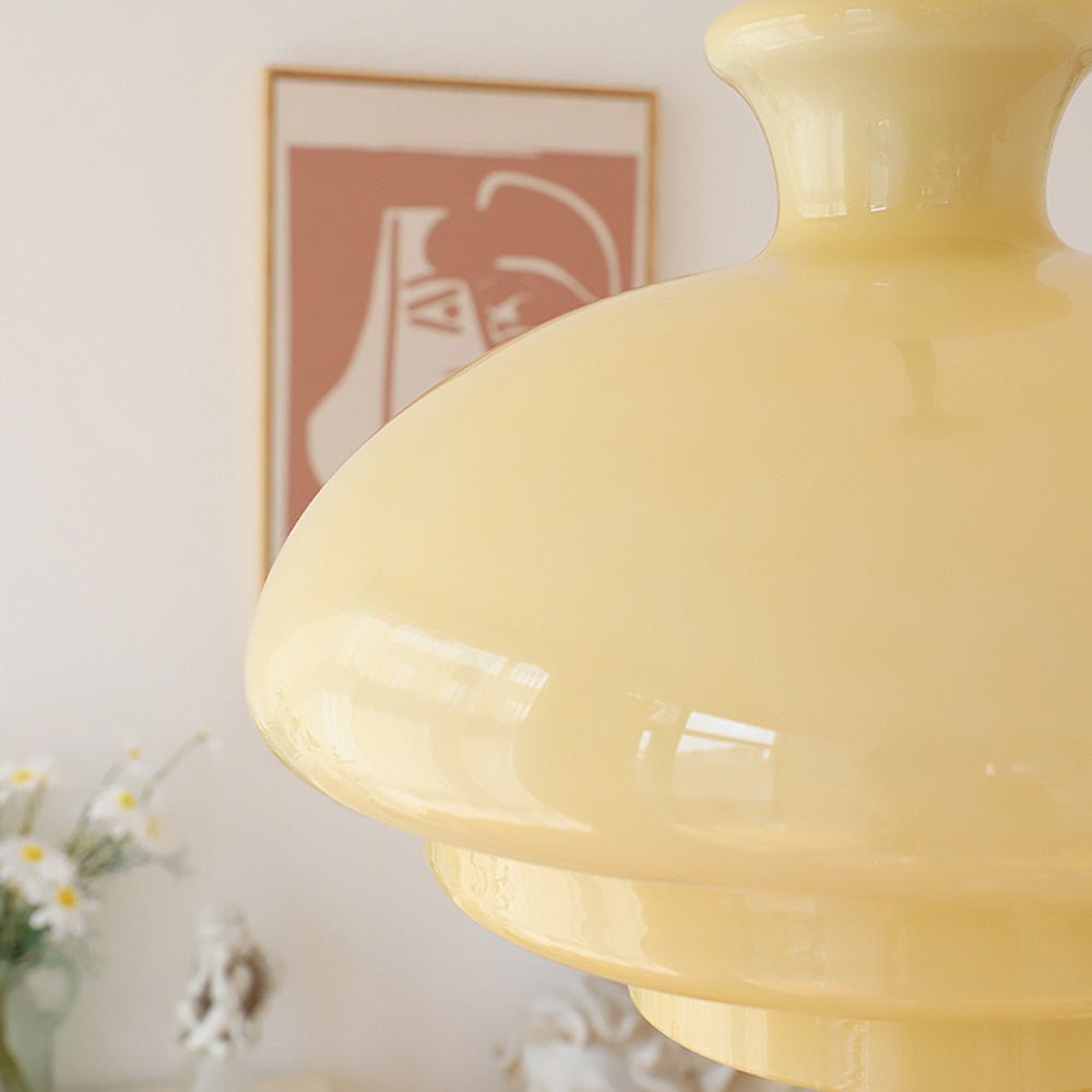 Lampa wisząca Bauhaus z mlecznego szkła